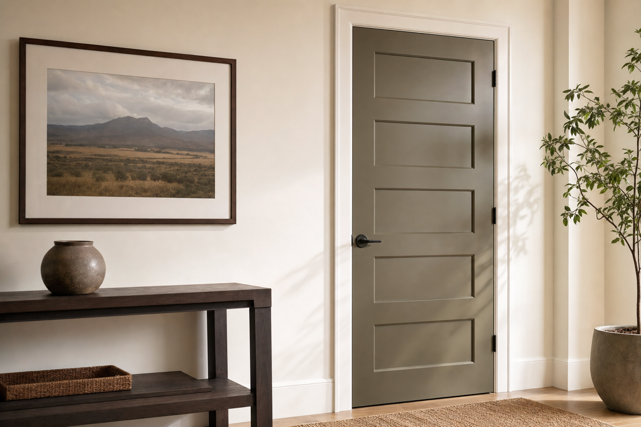 Eclipse by Sherwin-Williams on interior-doors