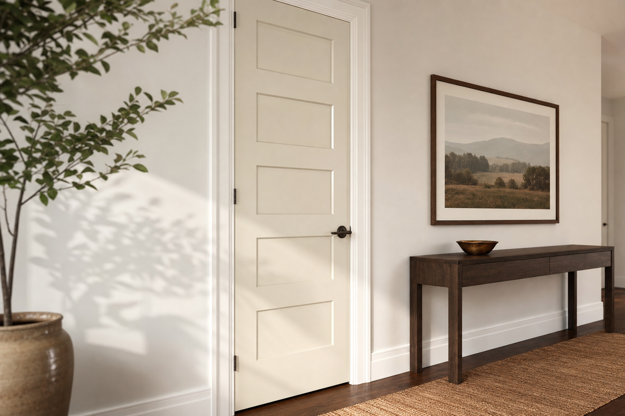 Moderne White by Sherwin-Williams on interior-doors