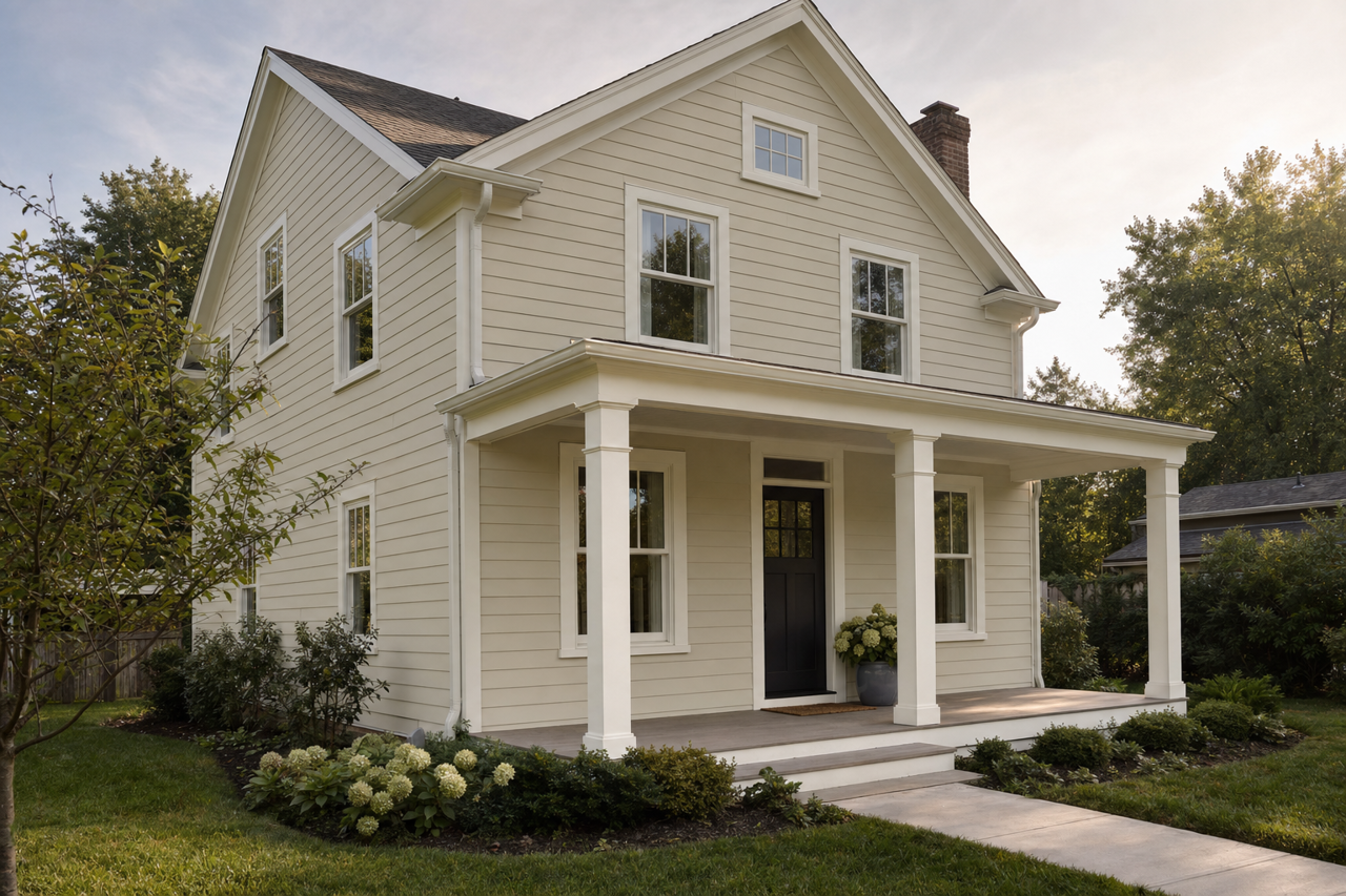 Sedate Gray by Sherwin-Williams on exterior