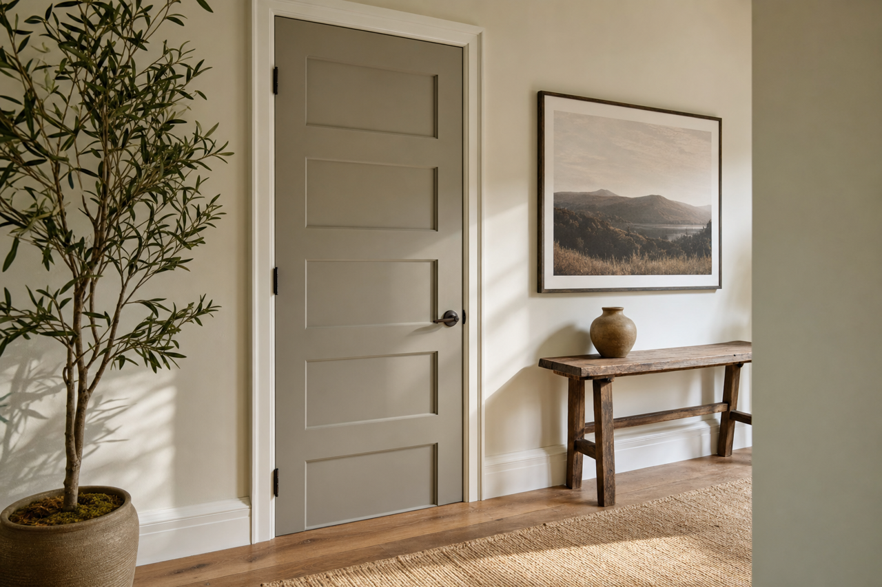 Hardware by Sherwin-Williams on interior-doors