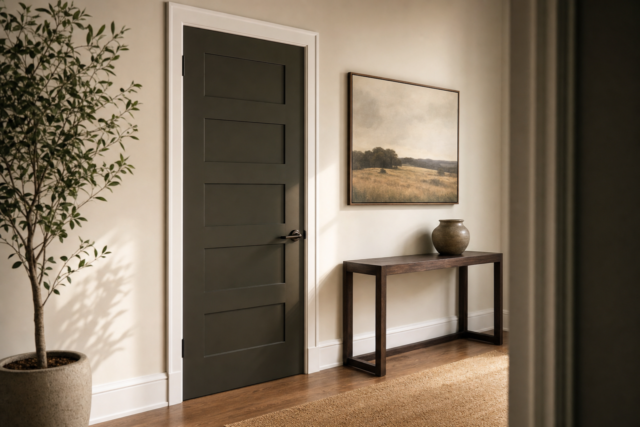Andiron by Sherwin-Williams on interior-doors
