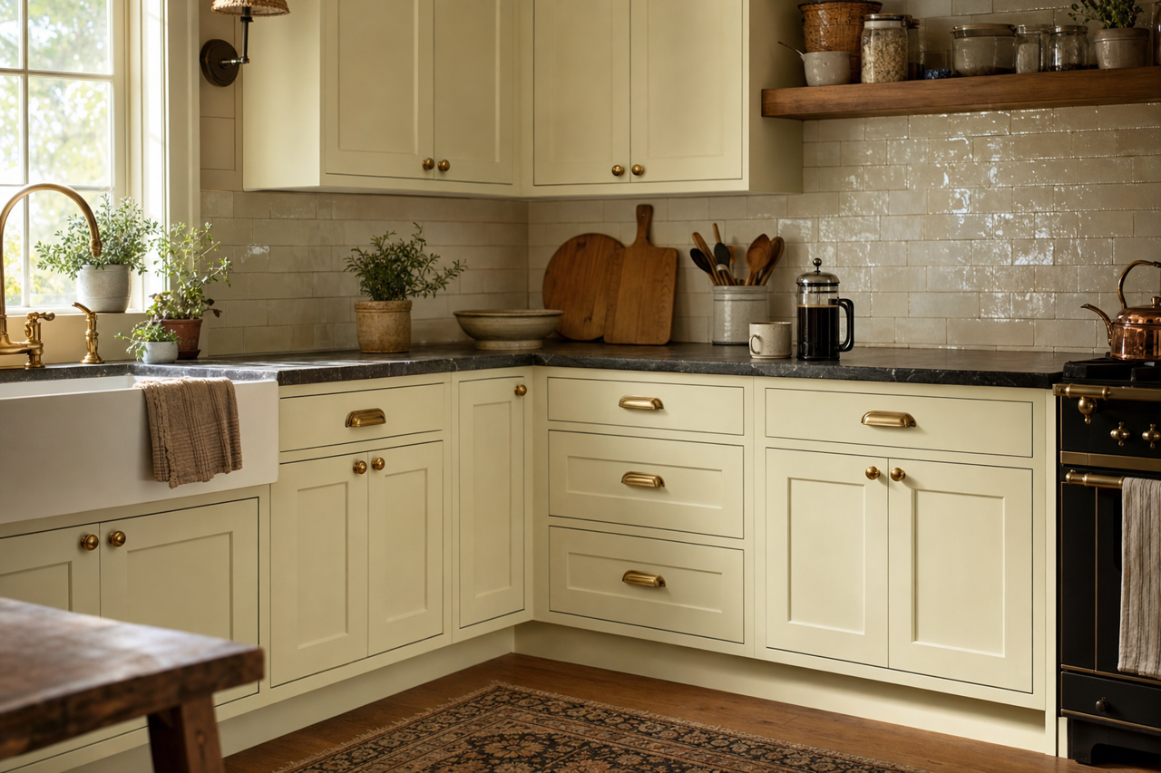 Sagey by Sherwin-Williams on cabinets