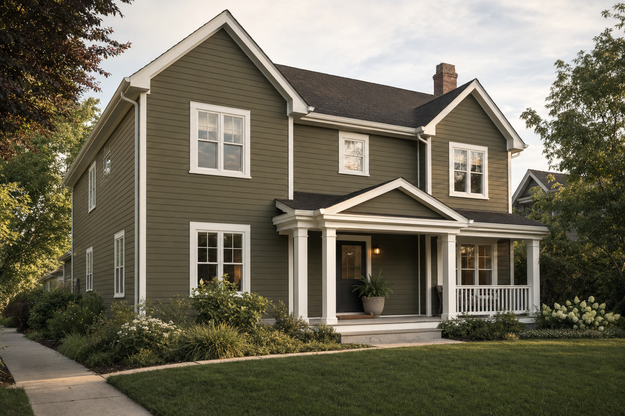 Secret Garden by Sherwin-Williams on exterior