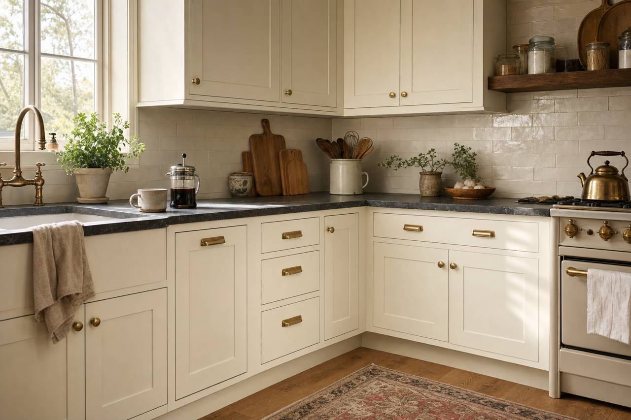 Ethereal White by Sherwin-Williams on cabinets