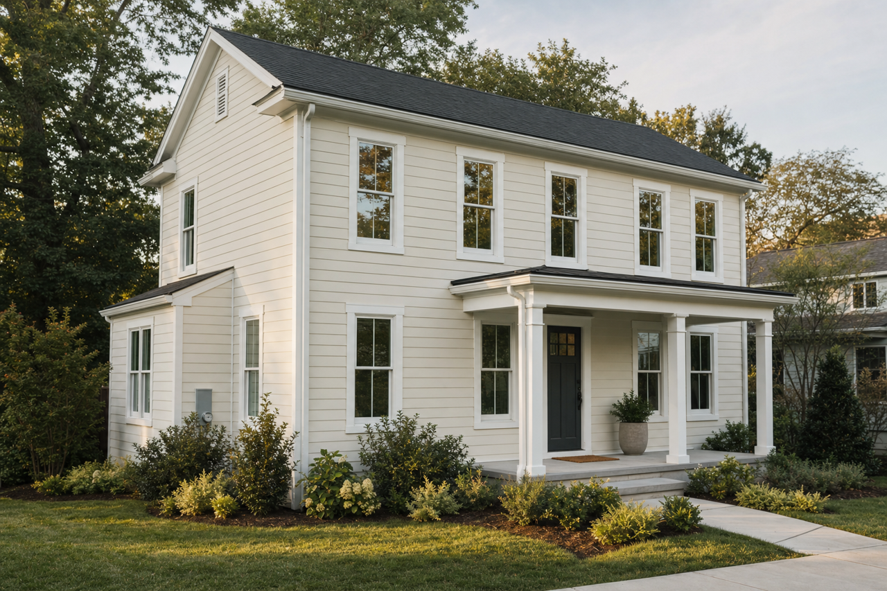 Ethereal White by Sherwin-Williams on exterior