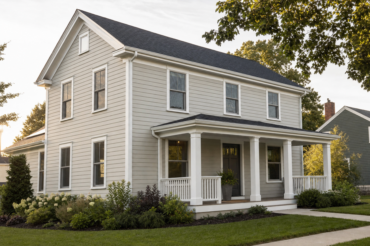 Austere Gray by Sherwin-Williams on exterior