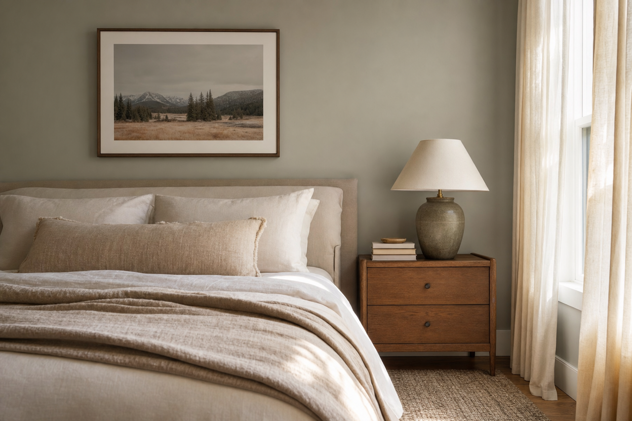 Austere Gray by Sherwin-Williams on interiors