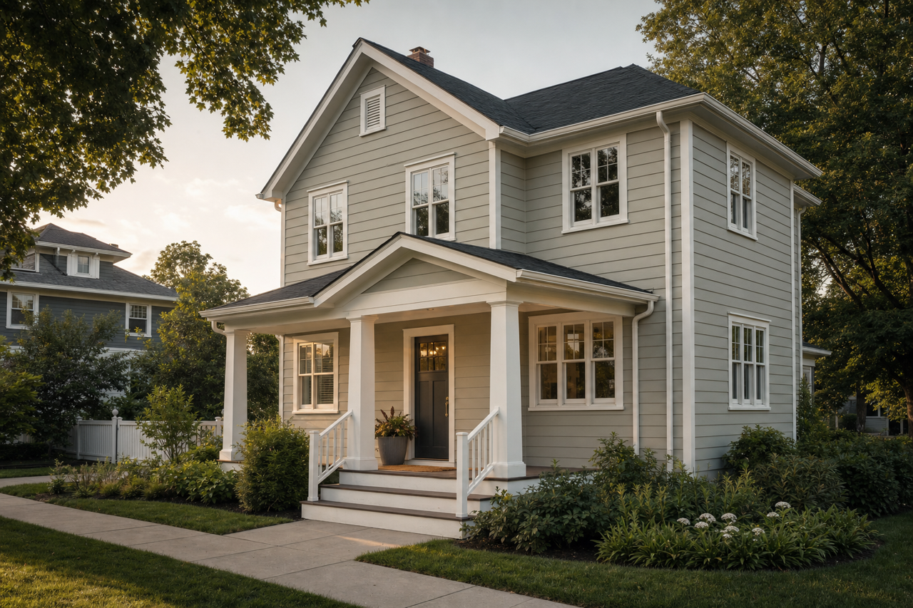 Escape Gray by Sherwin-Williams on exterior