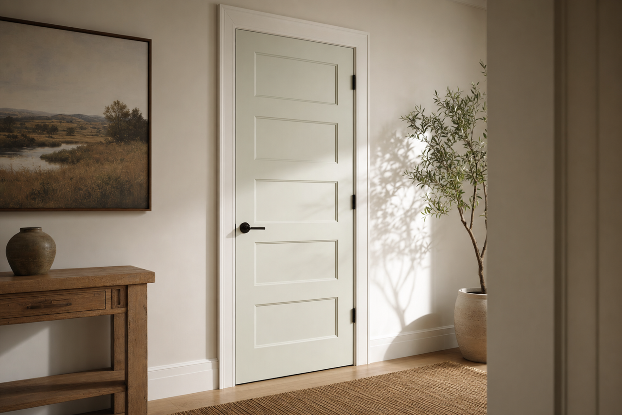 Opaline by Sherwin-Williams on interior-doors