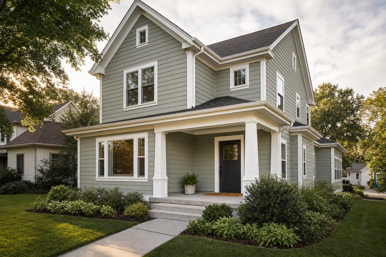 Coastal Plain by Sherwin-Williams on exterior