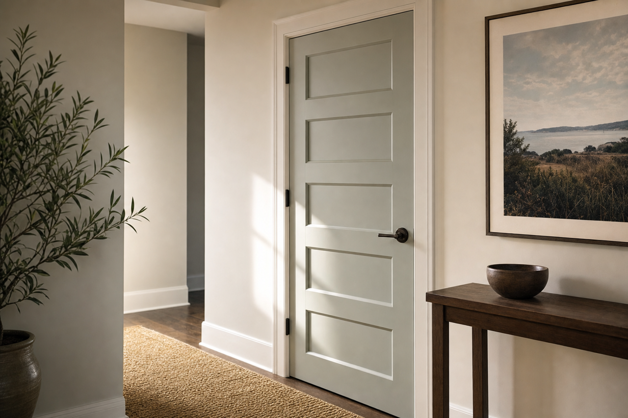 Coastal Plain by Sherwin-Williams on interior-doors
