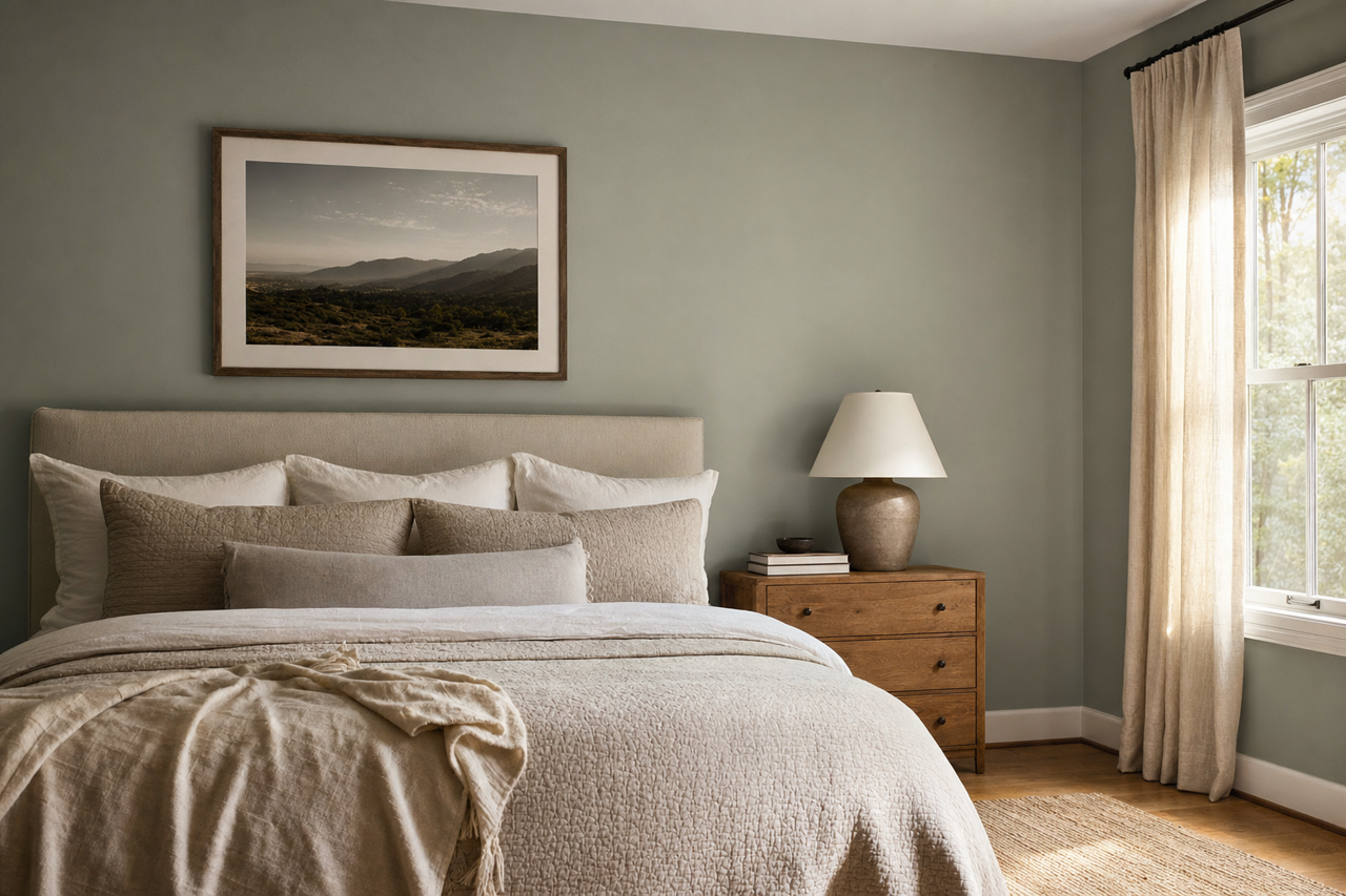 Coastal Plain by Sherwin-Williams on interiors