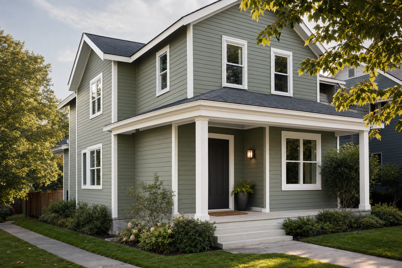 Privilege Green by Sherwin-Williams on exterior