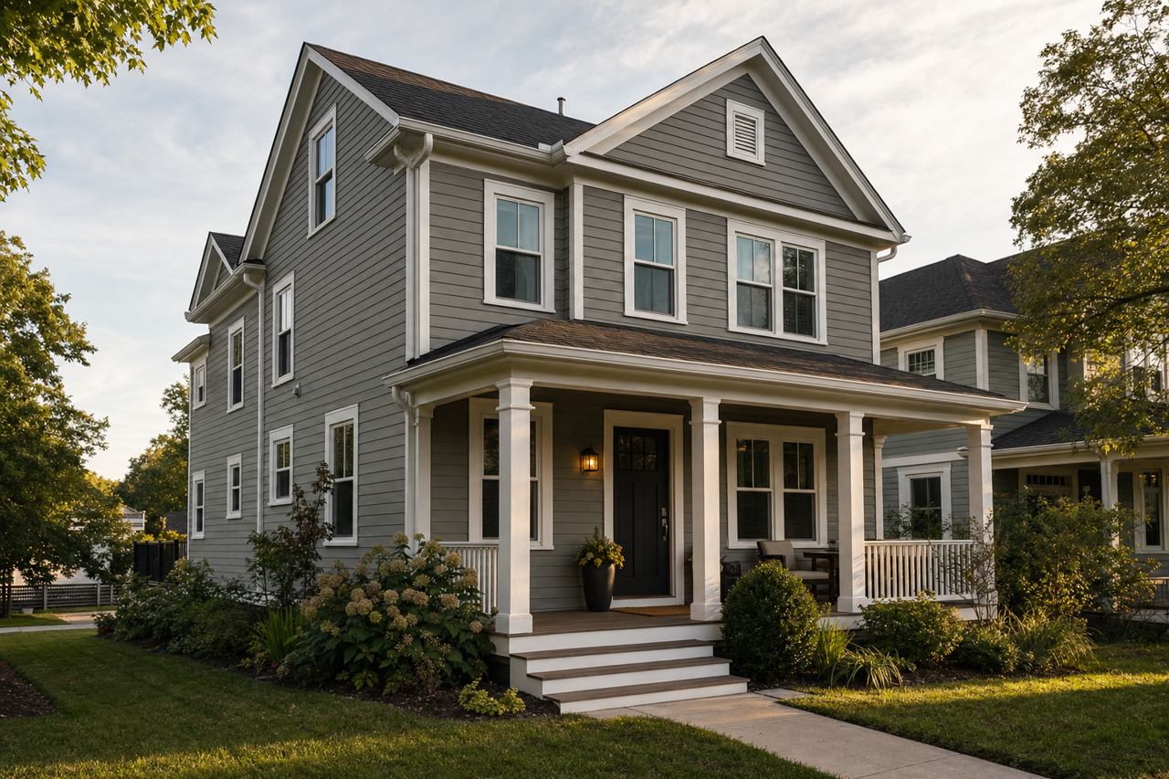 Link Gray by Sherwin-Williams on exterior