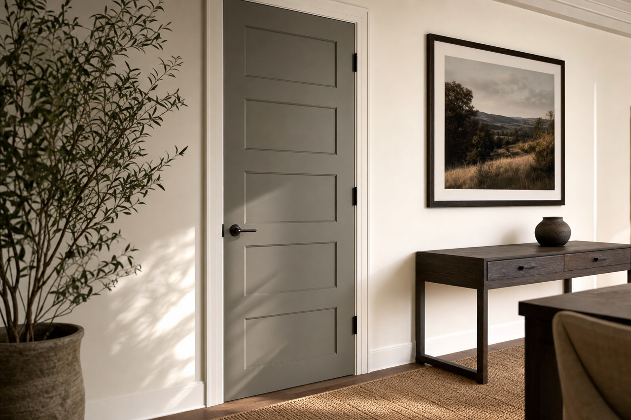 Thunderous by Sherwin-Williams on interior-doors