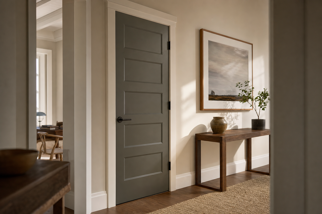 Cast Iron by Sherwin-Williams on interior-doors