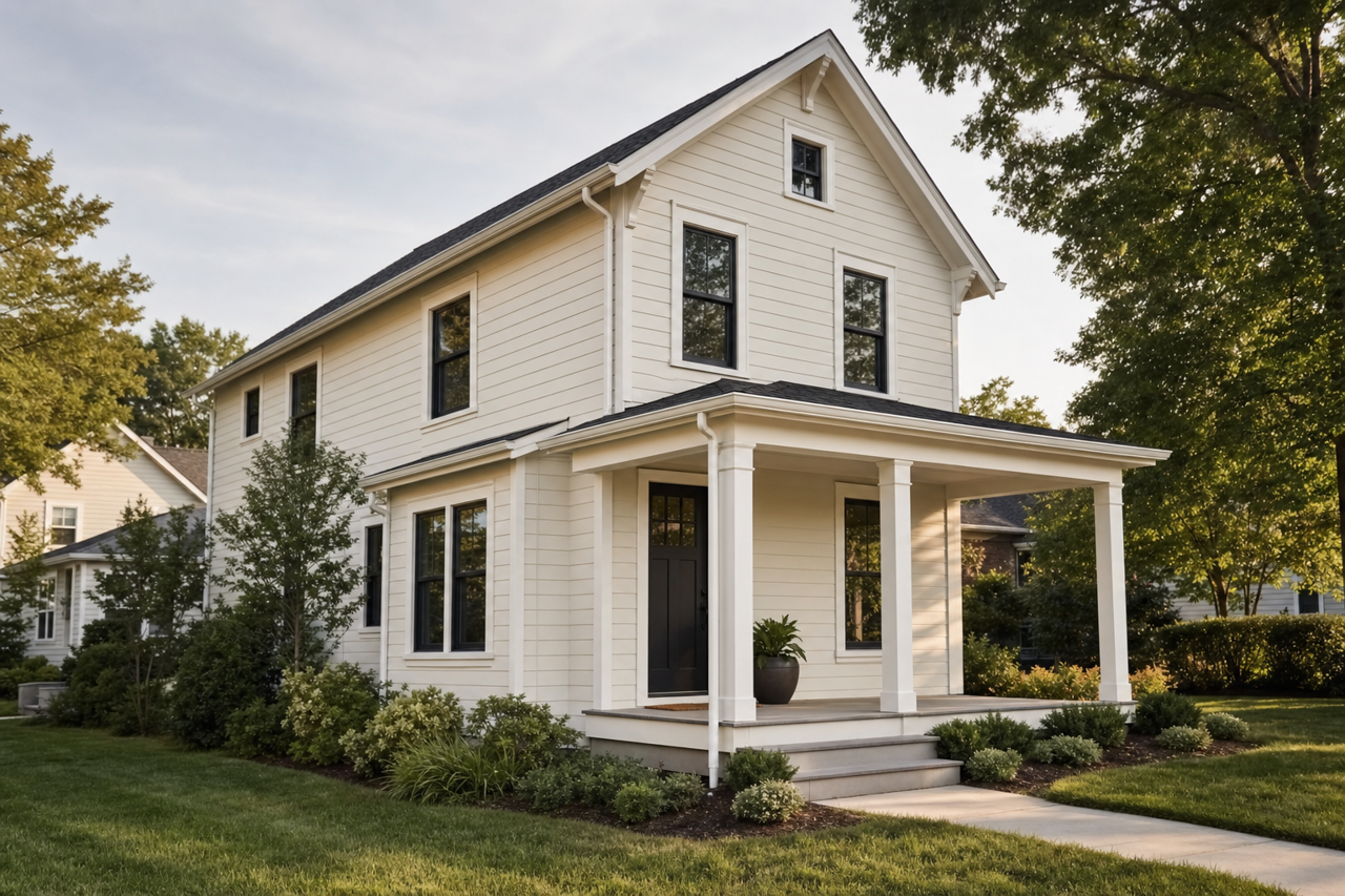 Spare White by Sherwin-Williams on exterior