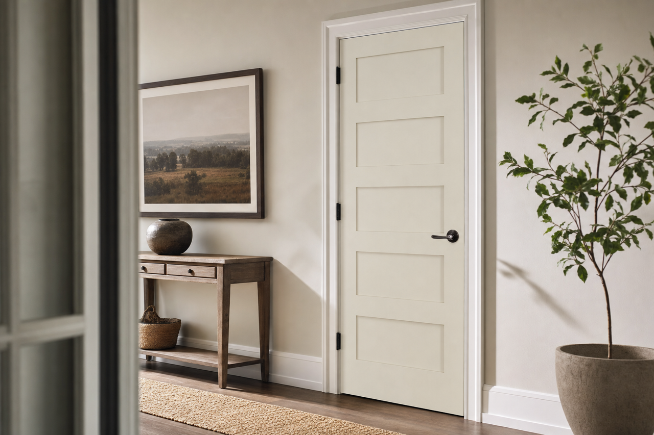 Spare White by Sherwin-Williams on interior-doors