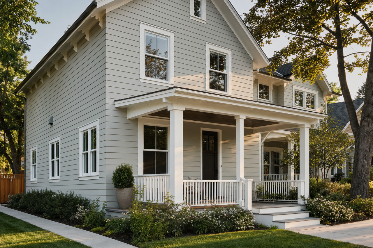 Comfort Gray by Sherwin-Williams on exterior