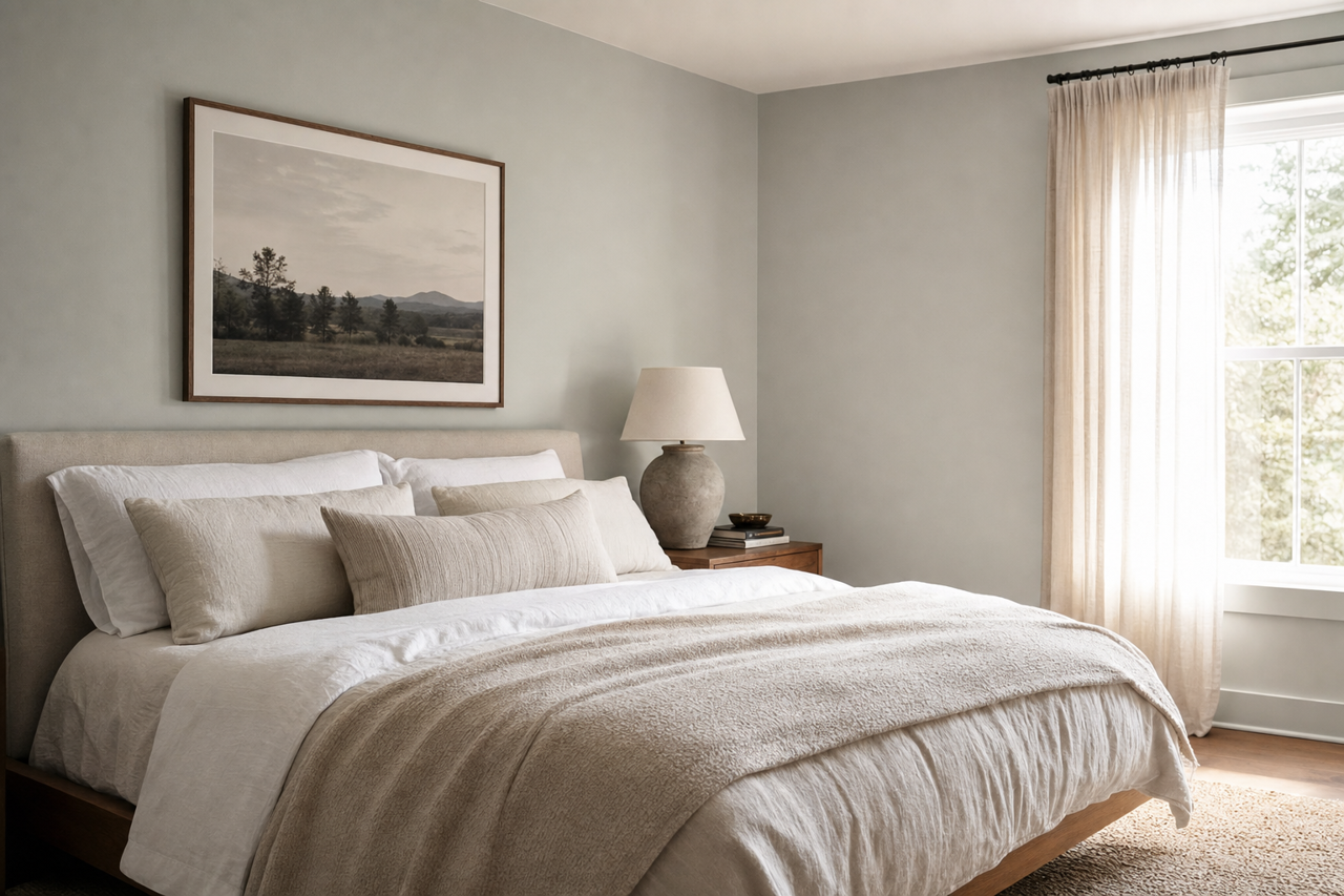 Comfort Gray by Sherwin-Williams on interiors