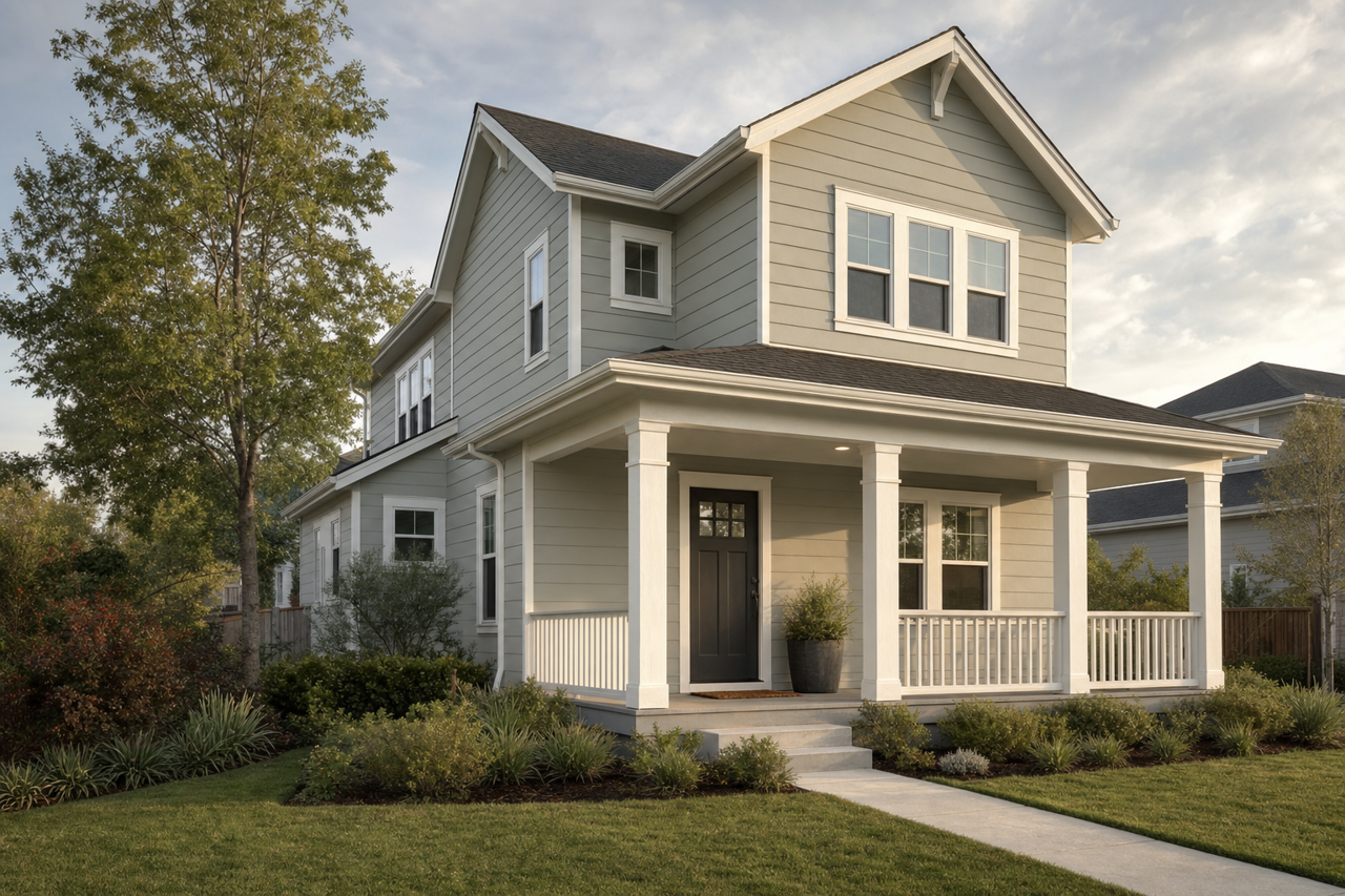 Oyster Bay by Sherwin-Williams on exterior