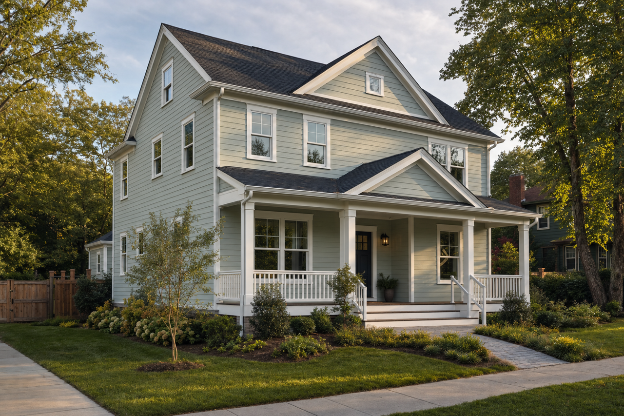 Quietude by Sherwin-Williams on exterior