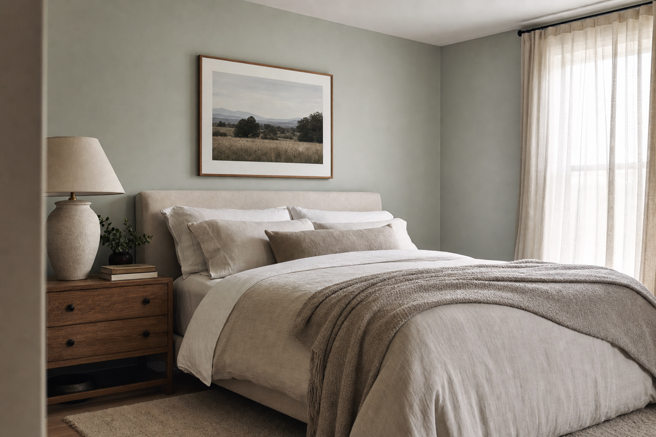Quietude by Sherwin-Williams on interiors