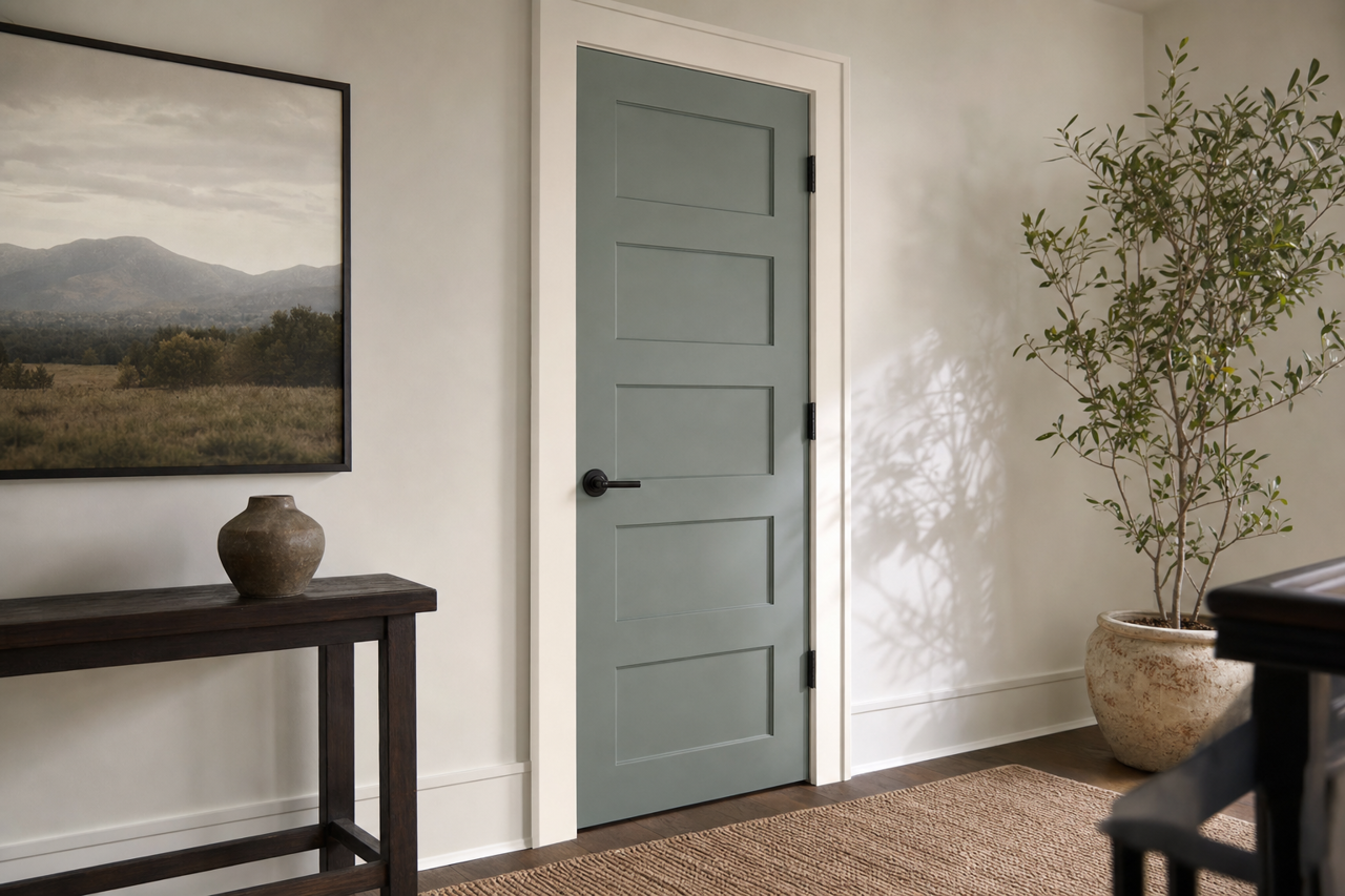 Underseas by Sherwin-Williams on interior-doors