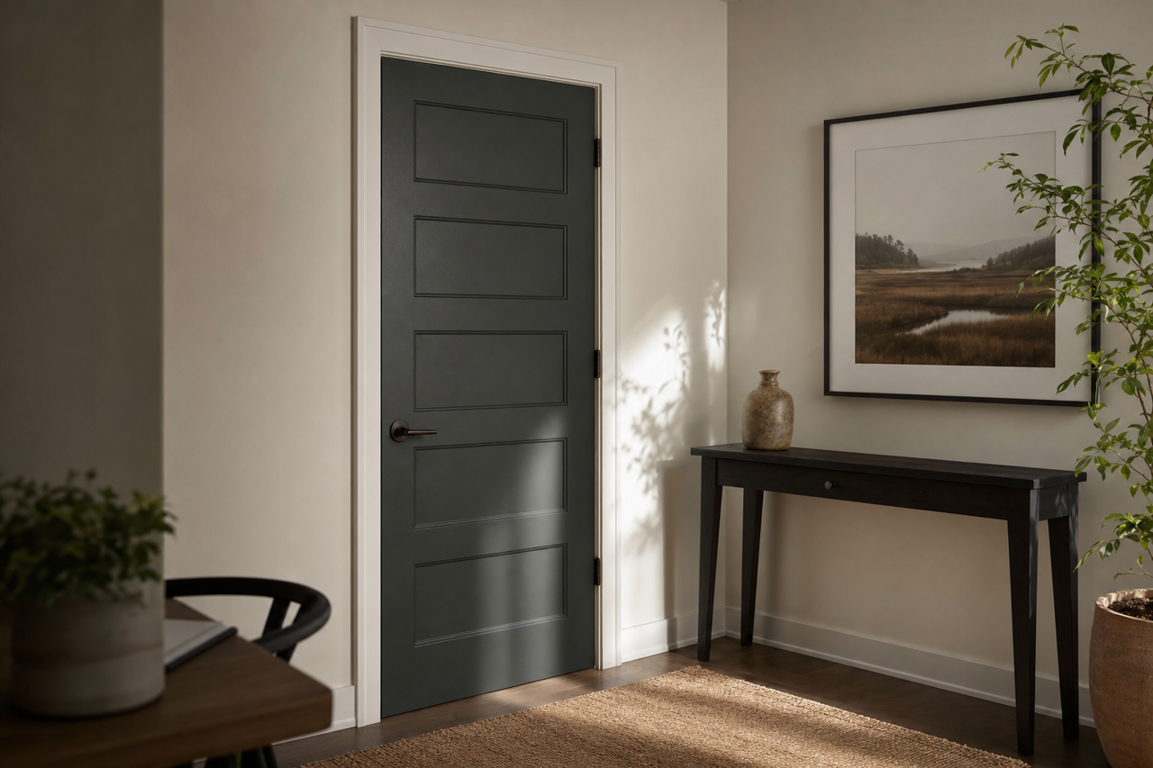 Jasper by Sherwin-Williams on interior-doors