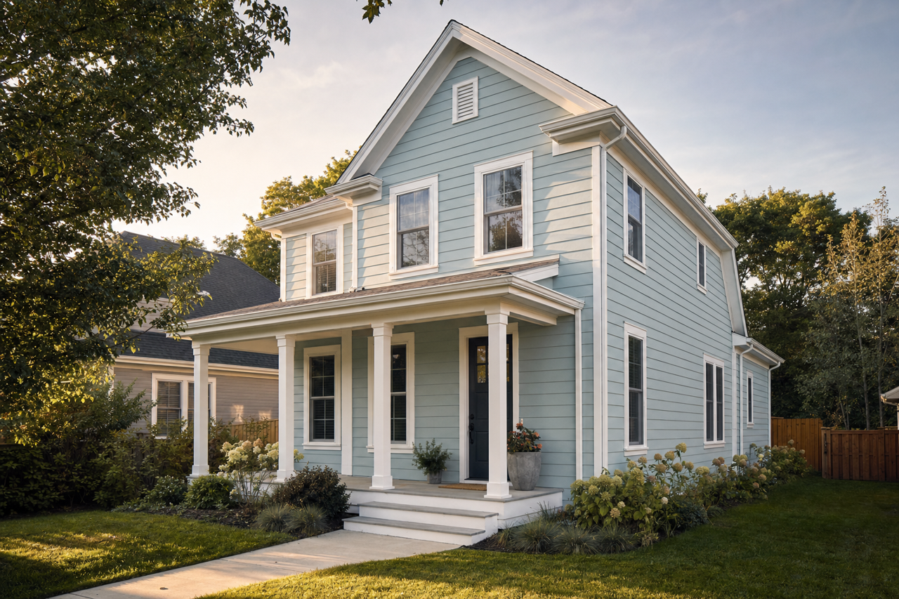 Rain by Sherwin-Williams on exterior