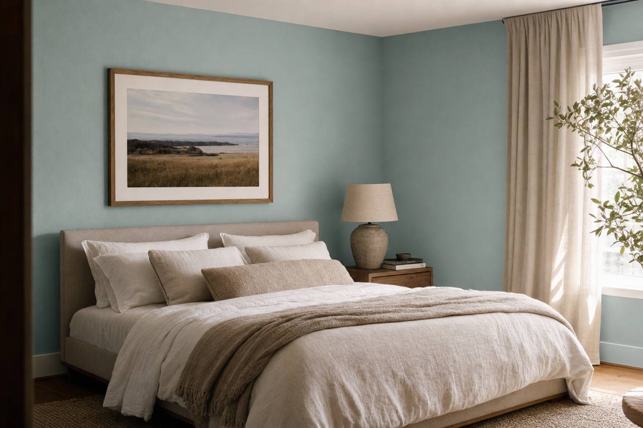 Rain by Sherwin-Williams on interiors