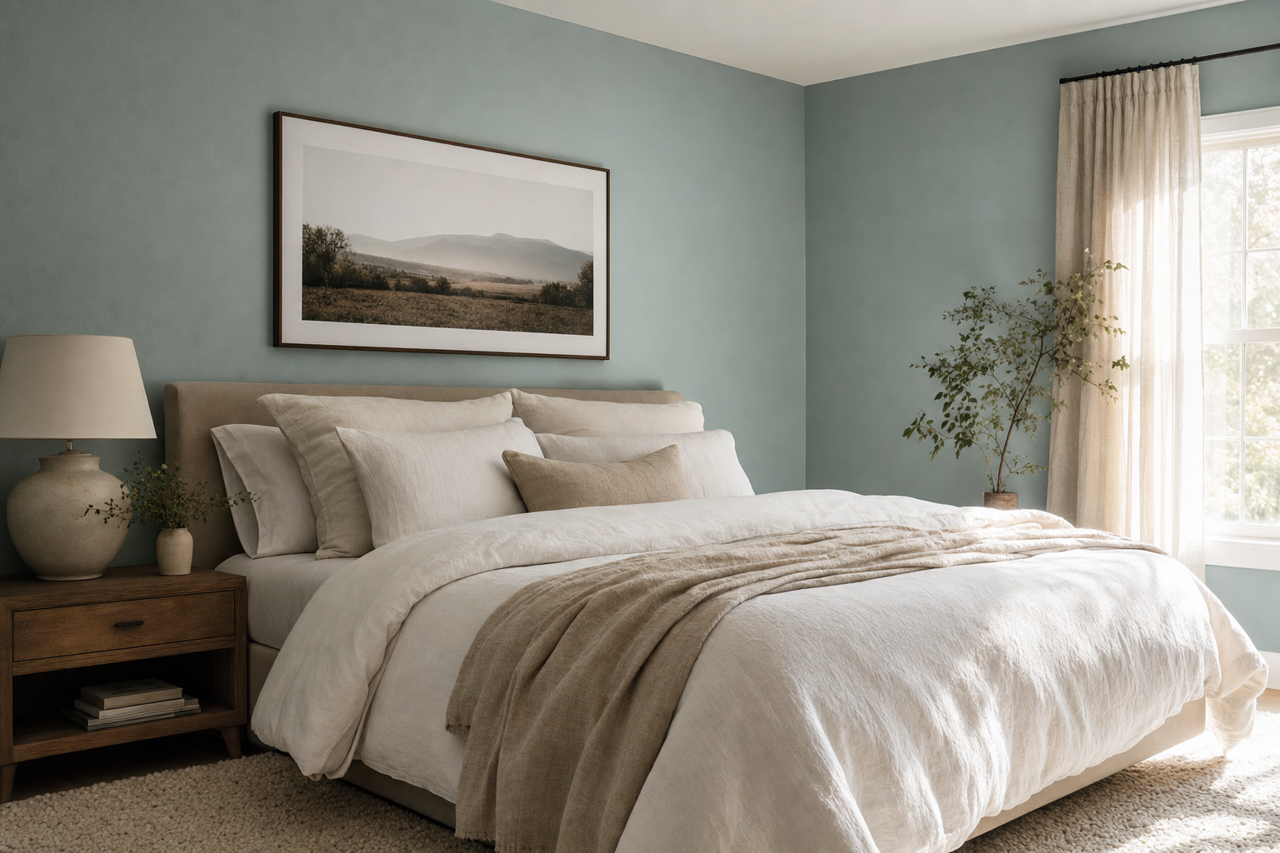 Interesting Aqua by Sherwin-Williams on interiors
