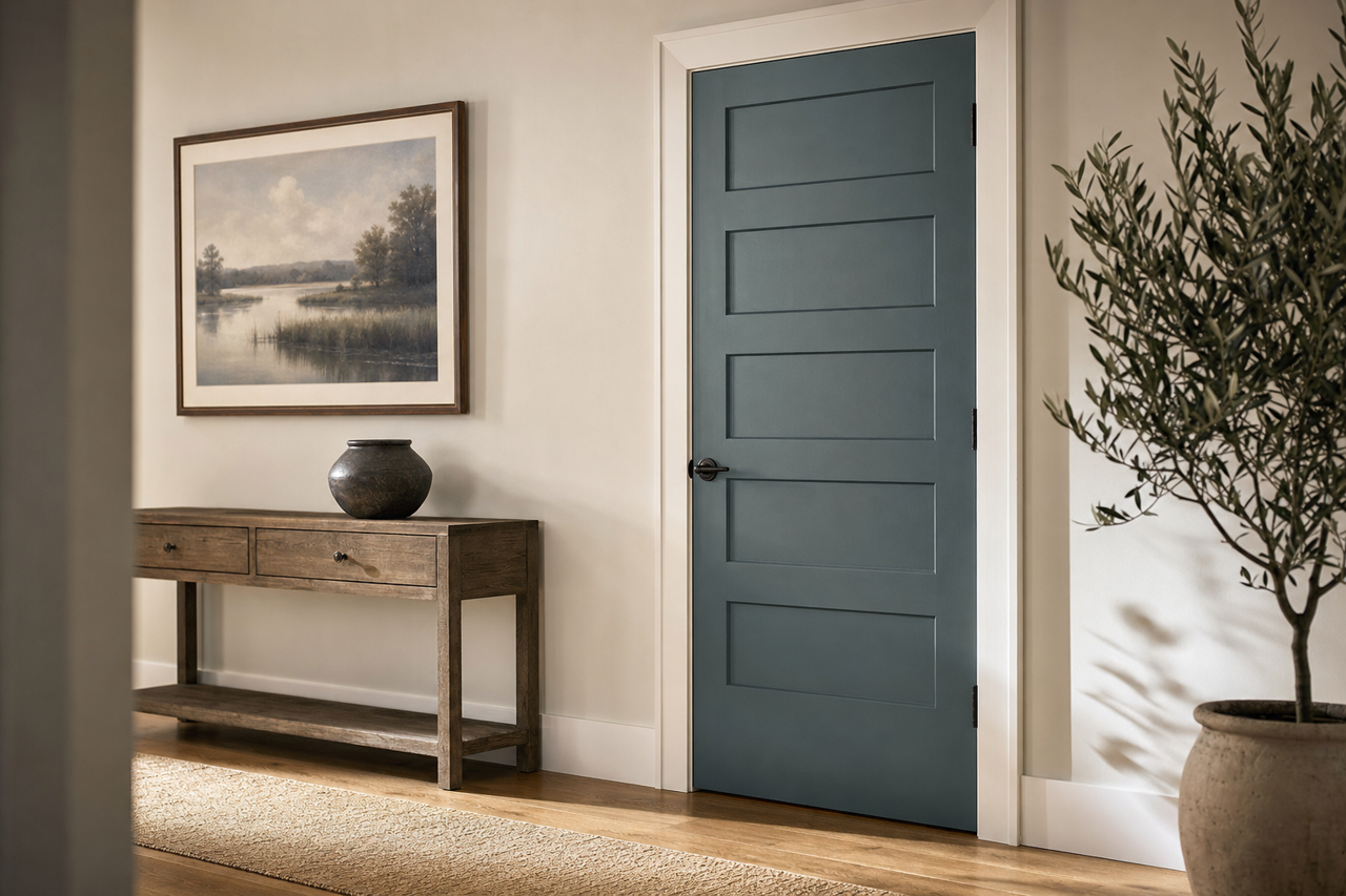 Still Water by Sherwin-Williams on interior-doors