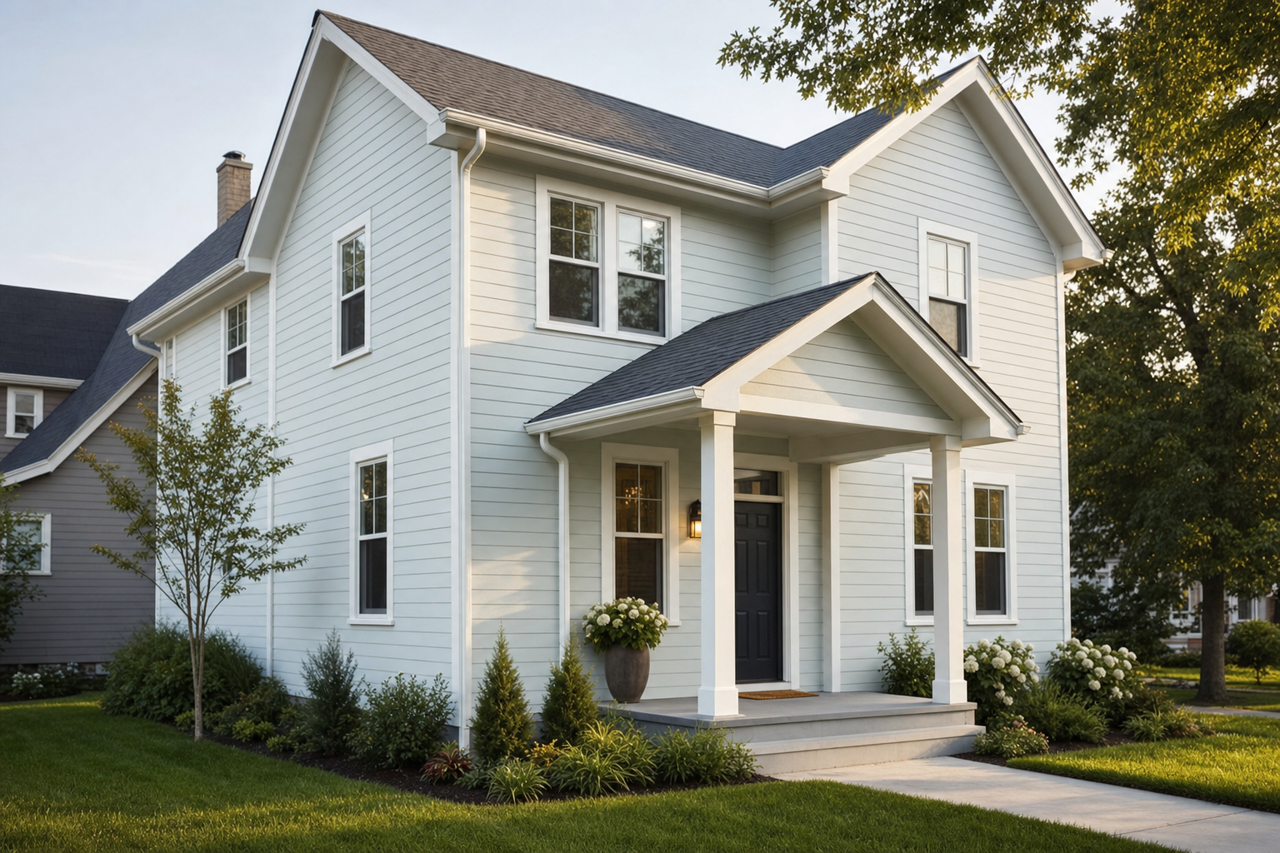 Mountain Air by Sherwin-Williams on exterior