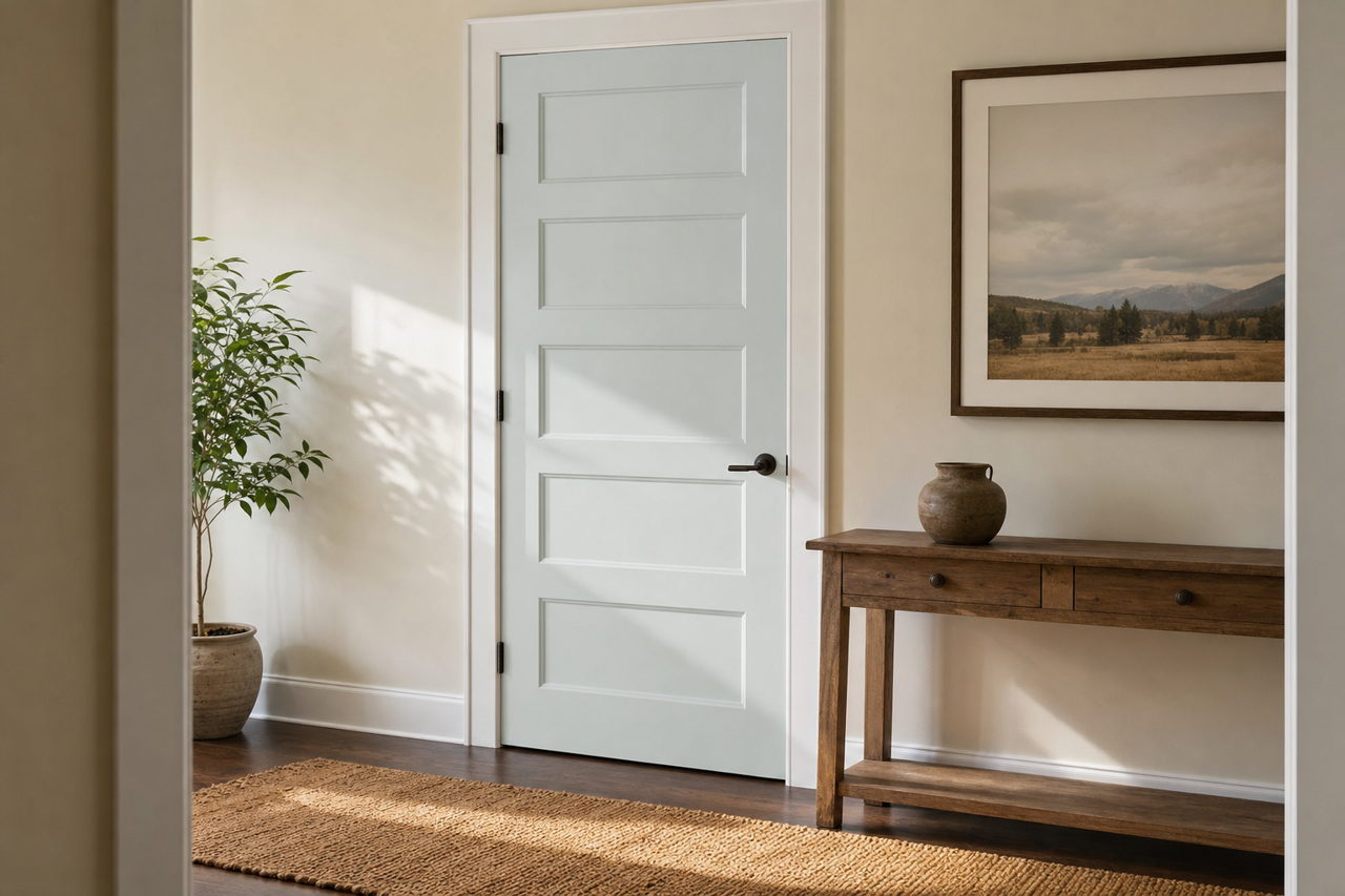 Mountain Air by Sherwin-Williams on interior-doors