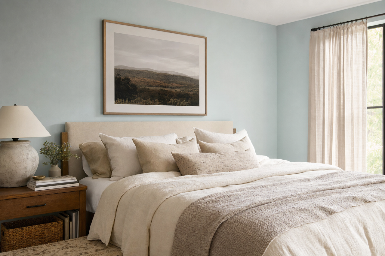 Sleepy Blue by Sherwin-Williams on interiors
