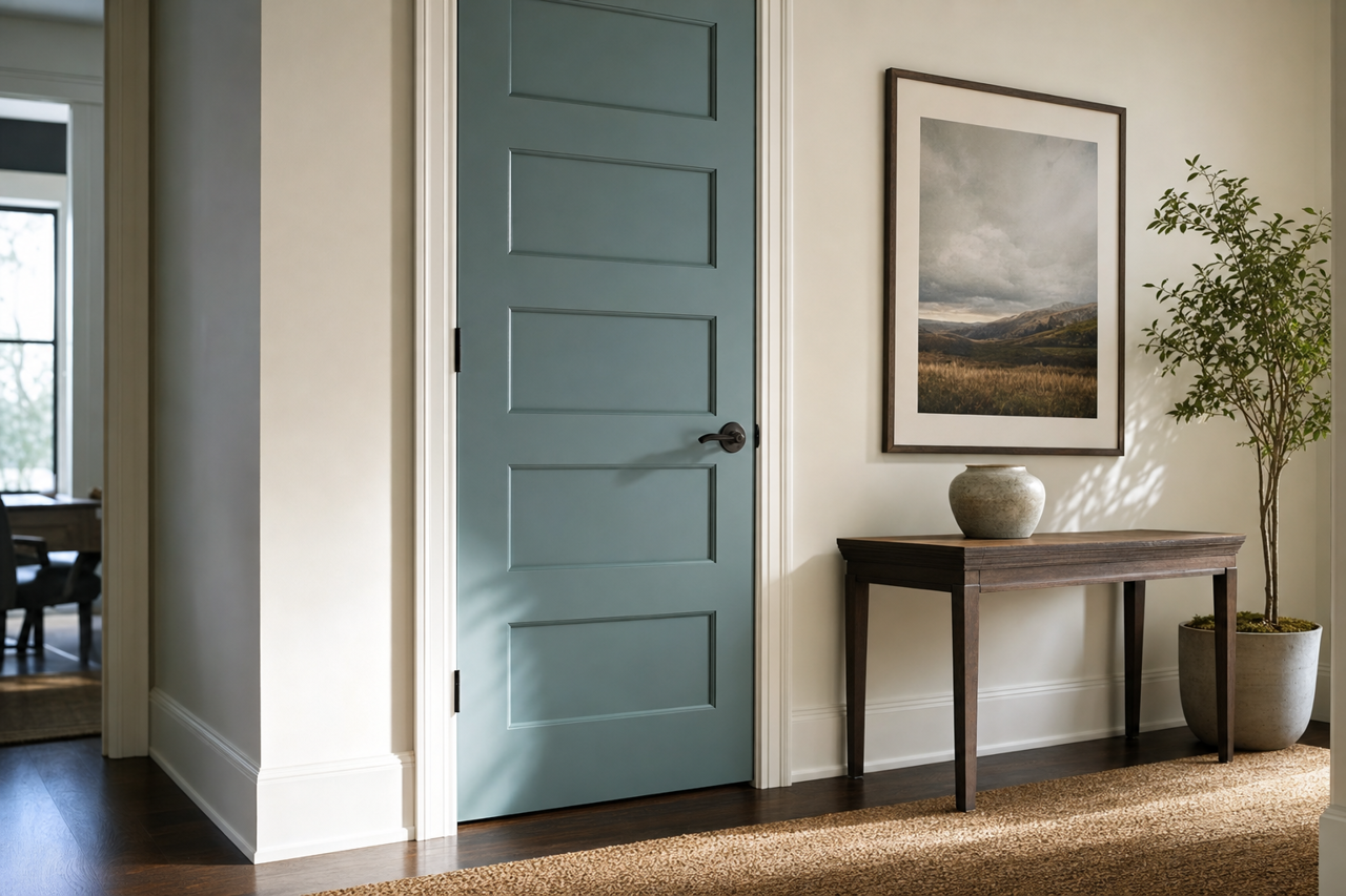 Refuge by Sherwin-Williams on interior-doors