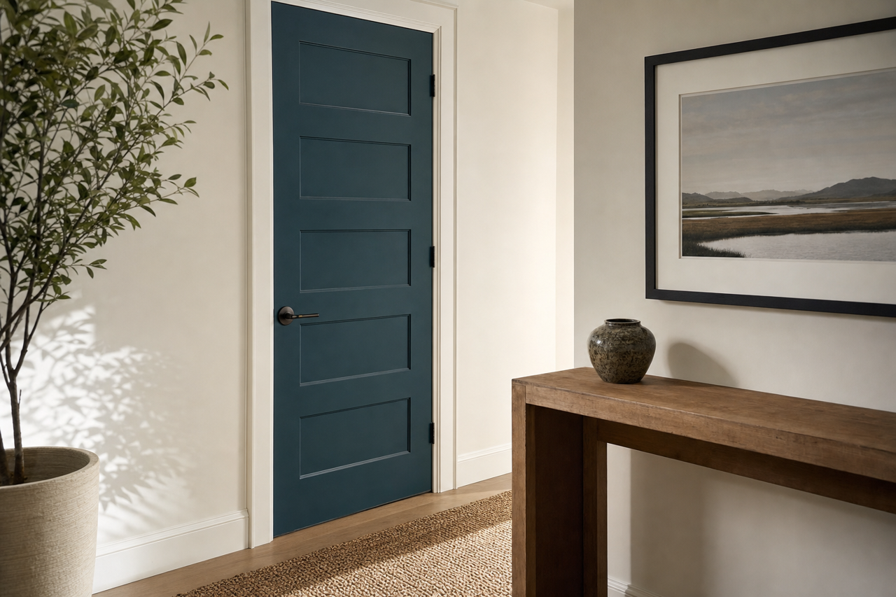 Rainstorm by Sherwin-Williams on interior-doors