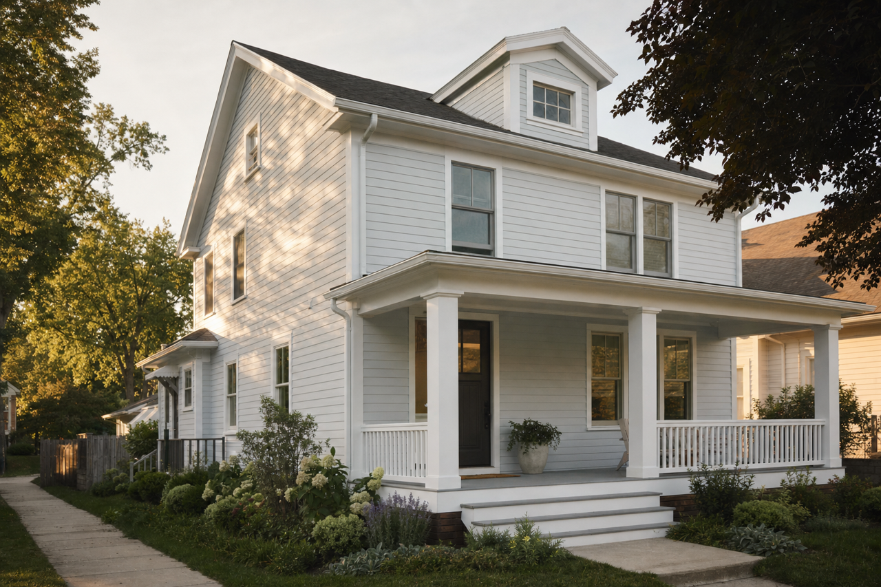 Misty by Sherwin-Williams on exterior