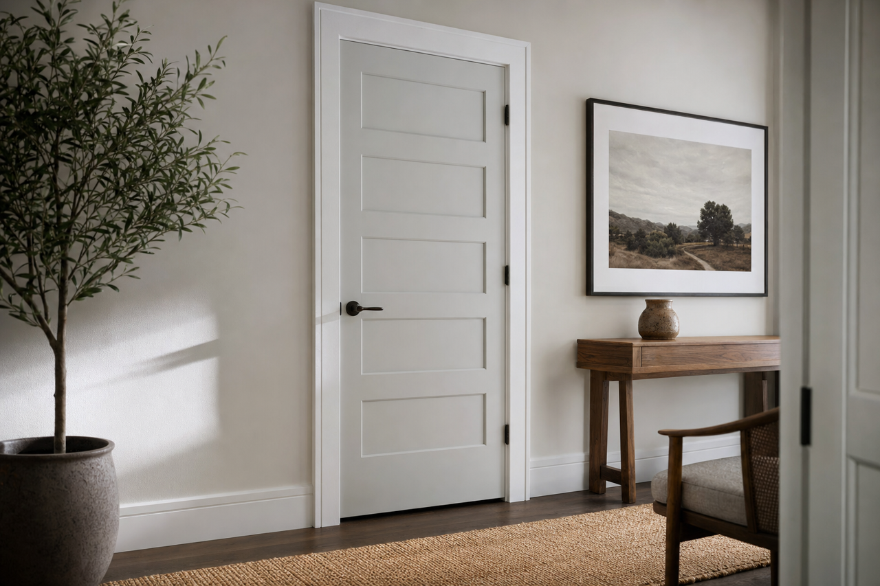 Misty by Sherwin-Williams on interior-doors