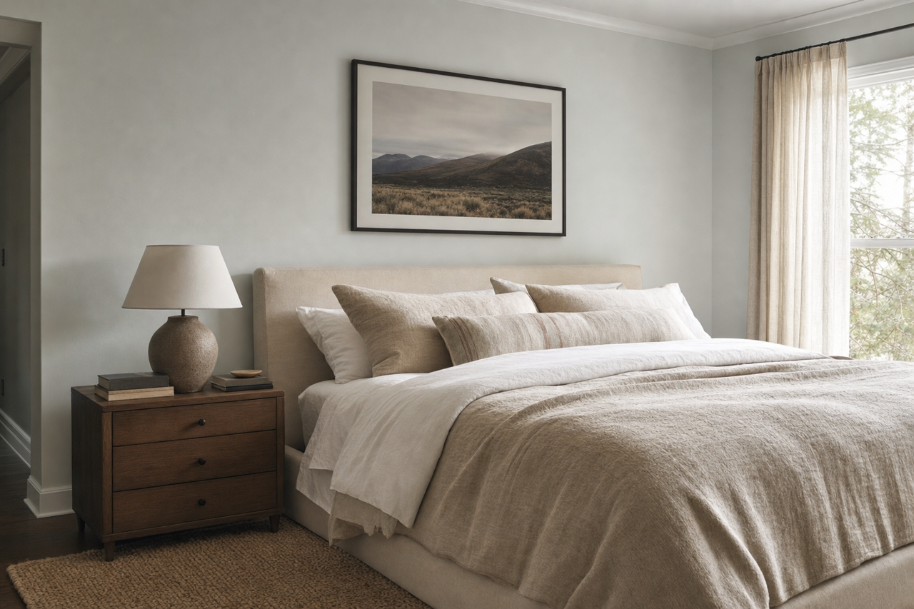 Misty by Sherwin-Williams on interiors