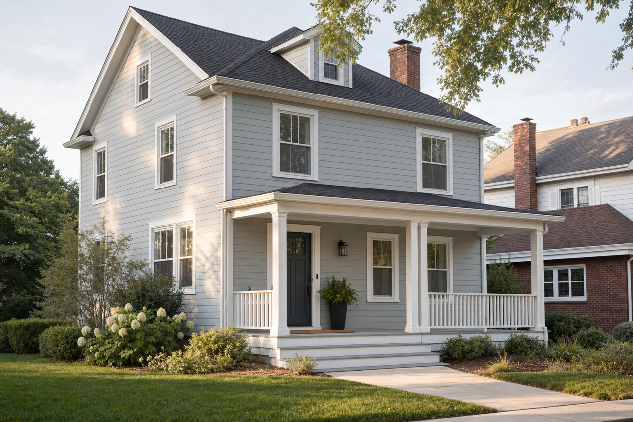 Samovar Silver by Sherwin-Williams on exterior