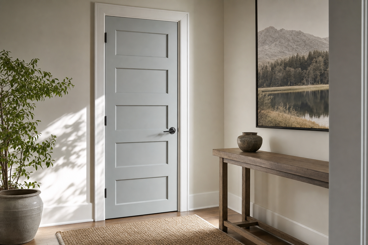 Samovar Silver by Sherwin-Williams on interior-doors