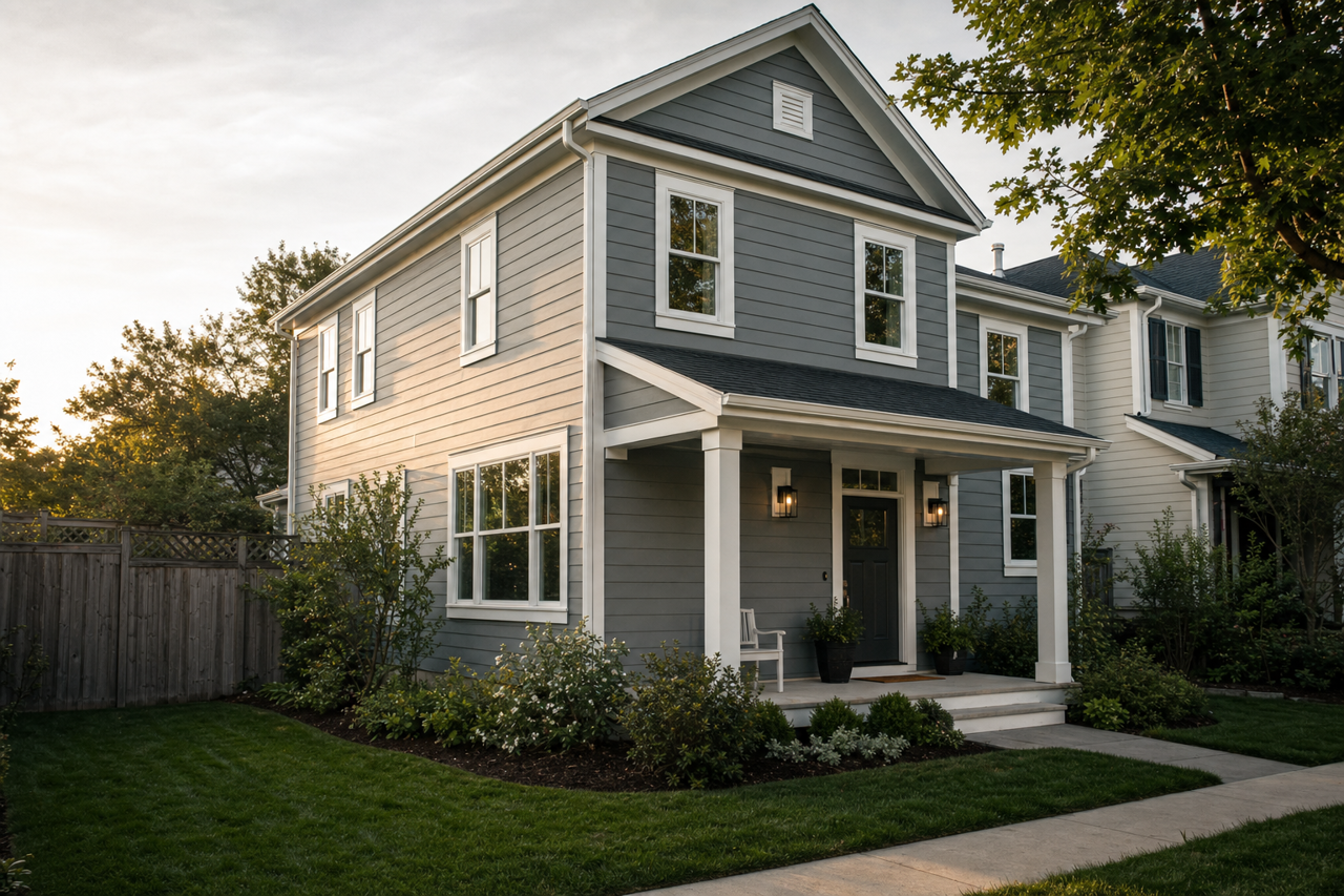 Foggy Day by Sherwin-Williams on exterior