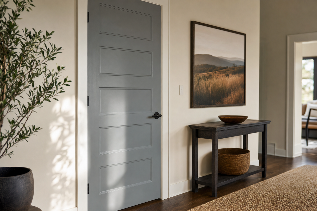 Foggy Day by Sherwin-Williams on interior-doors