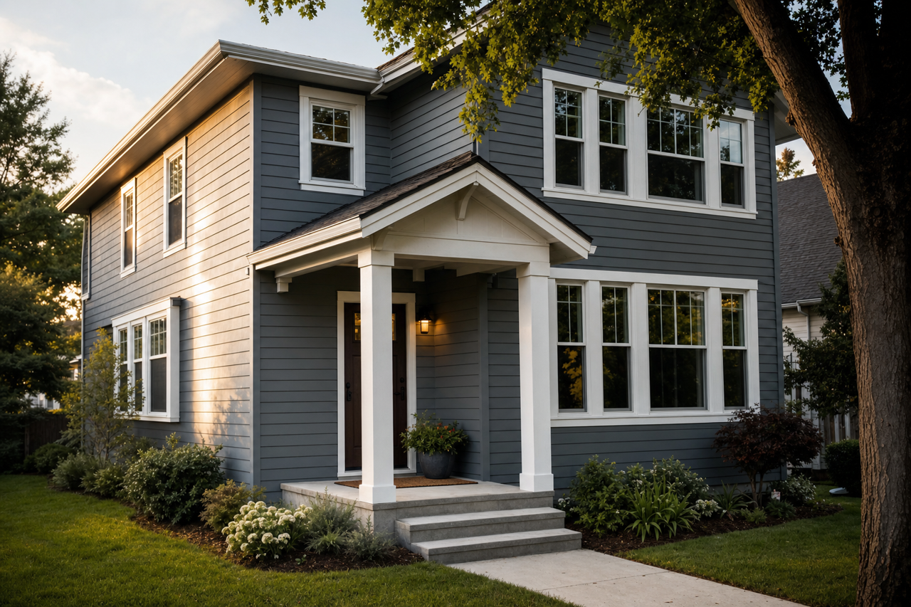 Grays Harbor by Sherwin-Williams on exterior