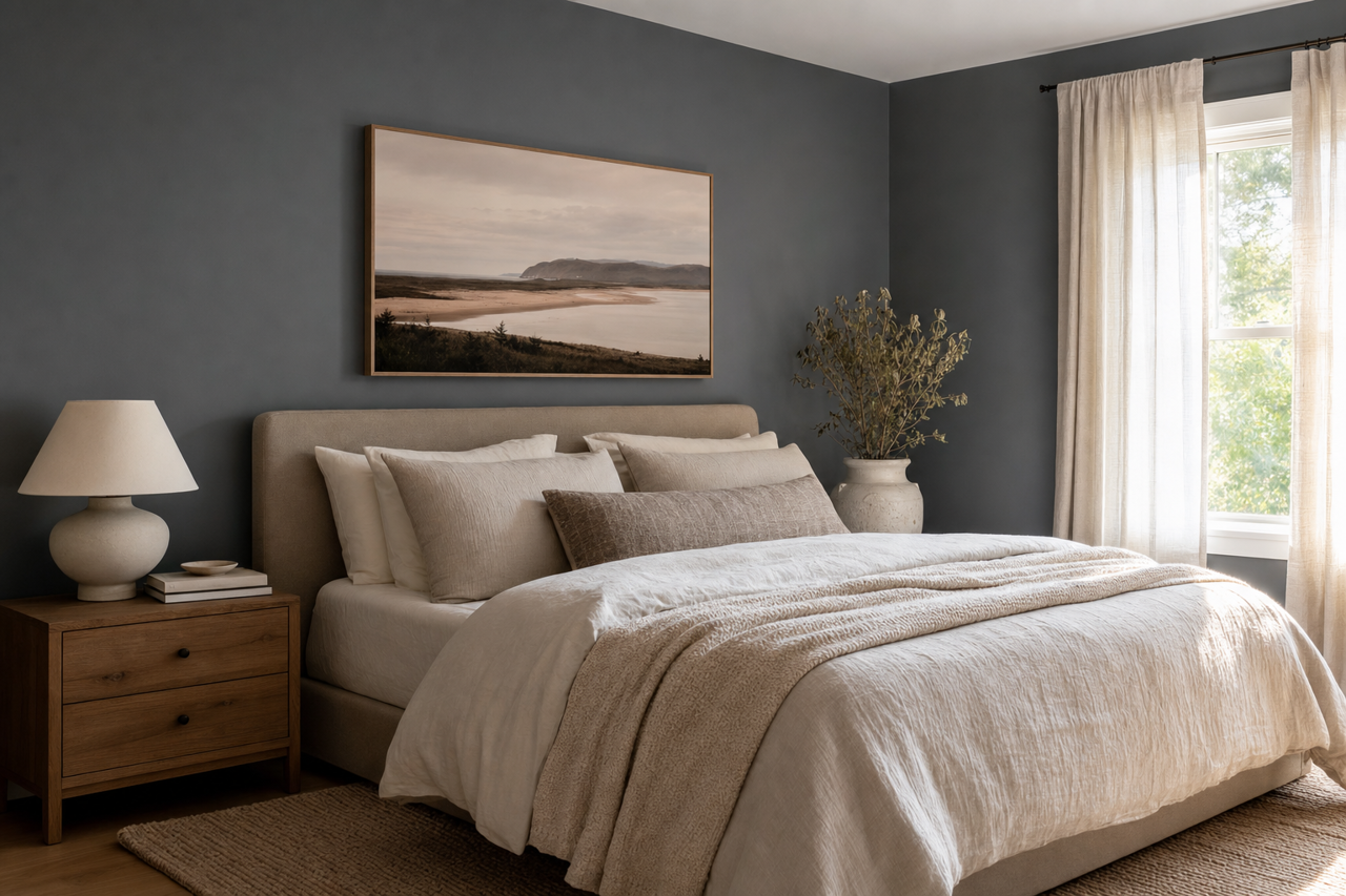 Grays Harbor by Sherwin-Williams on interiors