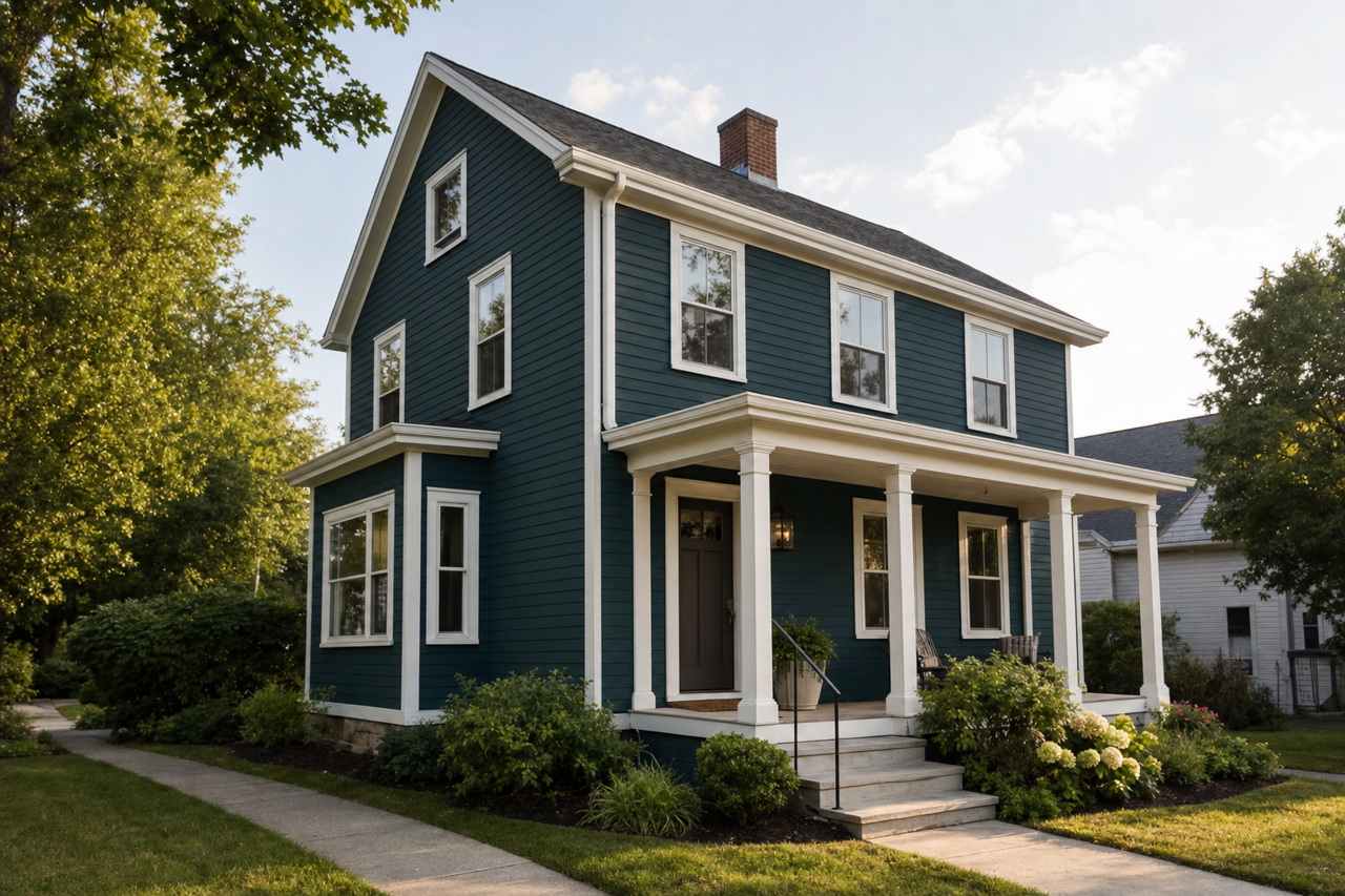 Dark Night by Sherwin-Williams on exterior