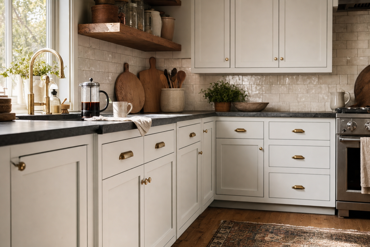 Icicle by Sherwin-Williams on cabinets