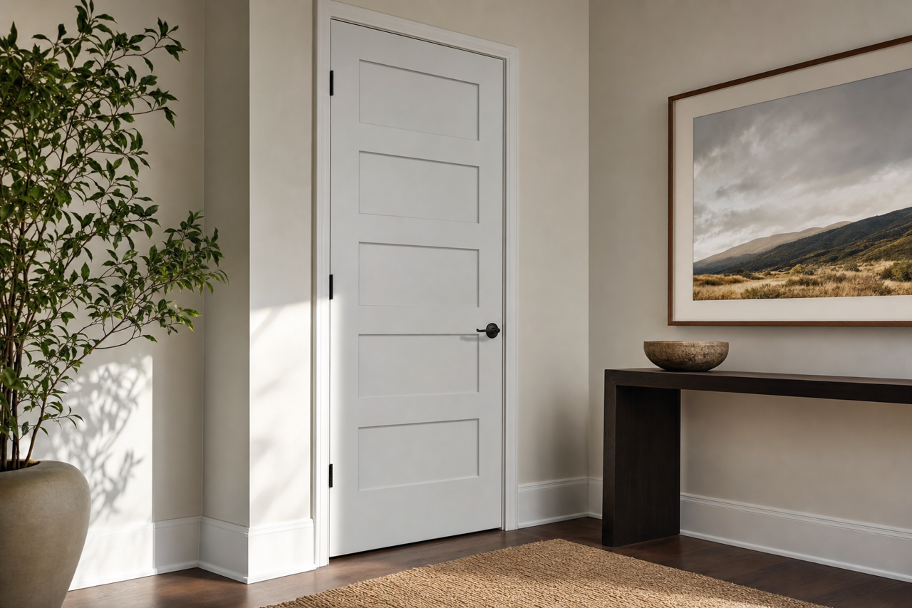 Icicle by Sherwin-Williams on interior-doors